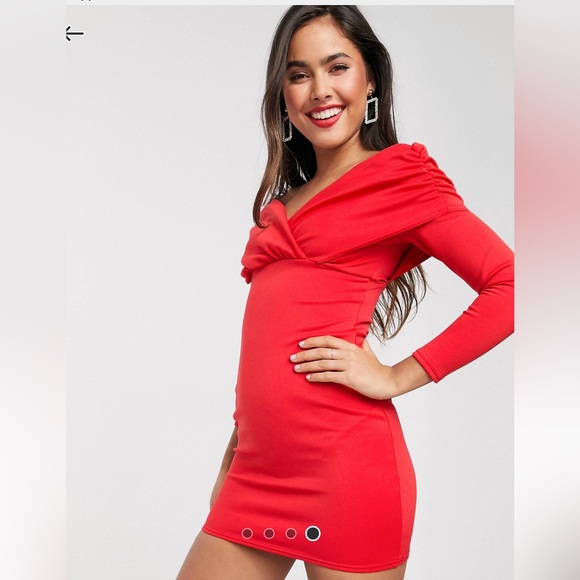 ASOS RED MINI DRESS - Picture 1 of 8